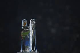 The Champions League trophy (AFP via Getty Images). 