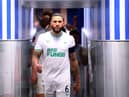 Newcastle United captain Jamaal Lascelles leads the team out at Hillsborough last season.