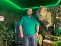 Andrew Garthwaite inside Rexy Reviews Dino Den