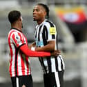 Newcastle United striker Isaac Westendorf in action against Sunderland last season.