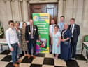 (LtR) Cllr Adam Ellison, Raylee Harrison (Arts 4 Wellbeing), Claire Tritton (MENCAP), the Mayor, Back Row: Cllr Paul Dean, Peter Nash (of South Tyneside and Sunderland NHS Foundation Trust, Tom Relph (South Tyneside Libraries) Front: Cllr Ruth Berkley, Gemma Oman (Arts 4 Wellbeing).