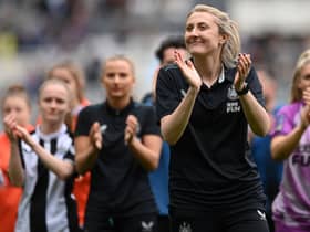 Newcastle United Women head coach Becky Langley at St James' Park last year. (Pic: Getty Images)