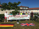 Green Route cyclists from South Tyneside gather at the Oak Tree of Friendship outside the Little Haven Hotel. Photo: Other 3rd Party.