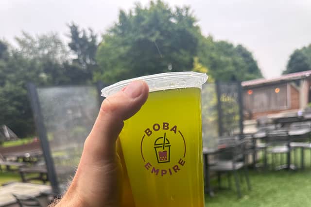 One of the bubble teas made by Corey