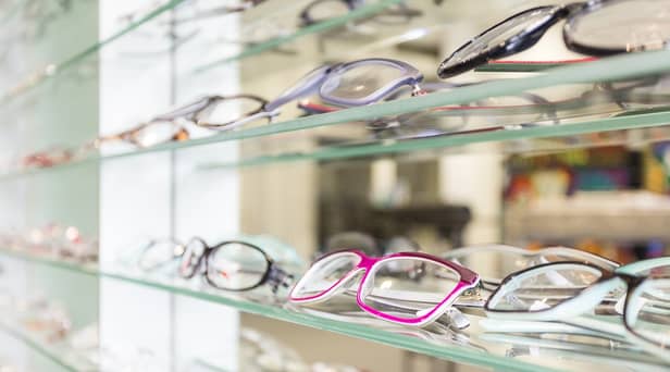 Glasses in opticians