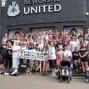 Karl Newton Memory Walk getting ready to leave outside St James’ Park (Photo: Marie Scott)