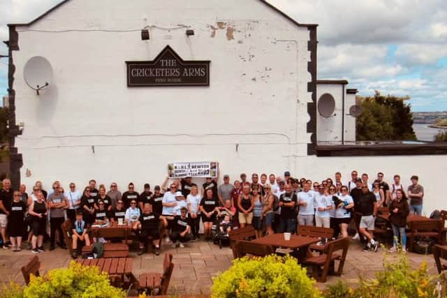 Memory Walk outside The Cricketers’ Arms (Photo: Marie Scott)