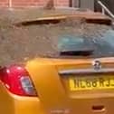  A three-day-old car was swarmed by thousands of bees, leaving its owner stunned. (SWNS)
