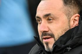 Brighton and Hove Albion head coach Roberto De Zerbi. (Pic: Getty Images)