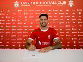 Dominik Szoboszlai new signing for Liverpool at AXA Training Centre on July 02, 2023 in Kirkby, England. (Photo by Andrew Powell/Liverpool FC via Getty Images)