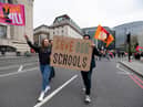 NEU members are set to go on strike for two days this week over an ongoing dispute over pay with the government.  (Photo by Hesther Ng/SOPA Images/LightRocket via Getty Images)
