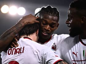 Rafael Leao was surprised by Sandro Tonali’s move to Newcastle United. (Photo by MARCO BERTORELLO/AFP via Getty Images)