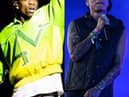 Travis Scott (left) and Central Cee (right) will perform at Rolling Loud Portugal 2023 (Getty Images)