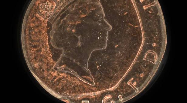 A rare 20p Error Coin with Royal Mint certification which is being put up for auction 