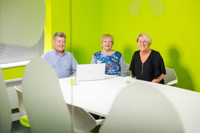 L-R Alan Metcalfe, Commercial Director at Zenith People; Cllr Margaret Meling, Lead Member for Economic Growth and Transport at South Tyneside Council; Angela Anderson, Managing Director at Zenith People and Zenith Training