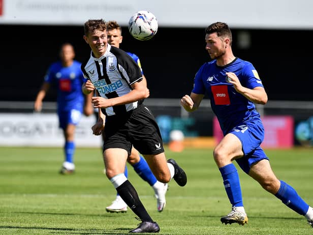 Newcastle United striker Cameron Ferguson, son of Duncan, in action for the club two years ago. (Pic: National World)