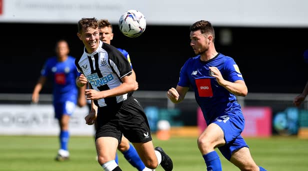 Newcastle United striker Cameron Ferguson, son of Duncan, in action for the club two years ago. (Pic: National World)
