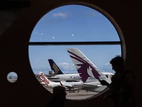 Singapore Airlines has been named the world’s best airline of 2023, according to airline ranking company, Skytrax. (Photographer: Hollie Adams/Bloomberg via Getty Images)