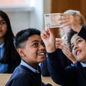 Bank of England staff visit Laygate Primary School in South Shields. 