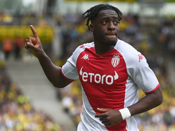 Monaco defender Axel Disasi. (Photo by SEBASTIEN SALOM-GOMIS/AFP via Getty Images)