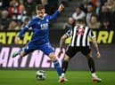 Harvey Barnes in action against Newcastle United.  