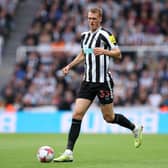 Dan Burn in action for Newcastle United.  