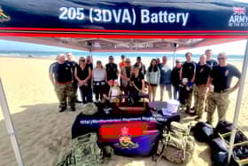South Shields-based Army Reserves worked with the local community to clean Sandhaven Beach. Photo: Lucy Baker.