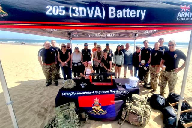 South Shields-based Army Reserves worked with the local community to clean Sandhaven Beach. Photo: Lucy Baker.