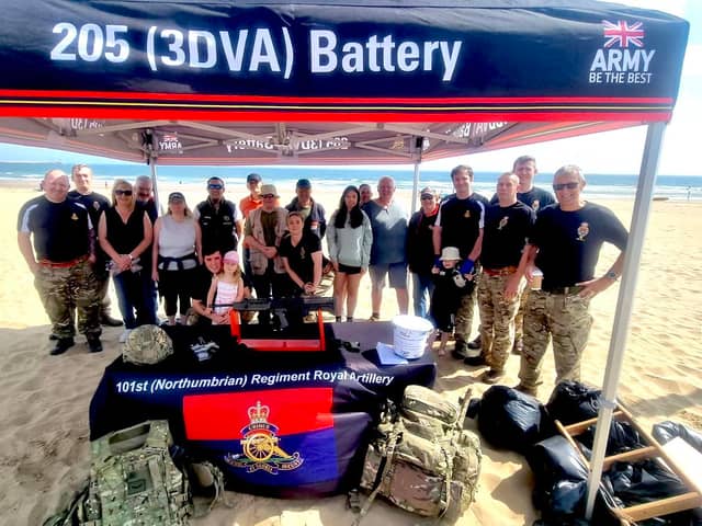 South Shields-based Army Reserves worked with the local community to clean Sandhaven Beach. Photo: Lucy Baker.