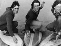 South Shields surfers Neil Thursby, left, Stuart Murray, centre and Geoffrey Seagrove. Remember this from 44 years ago? Photo: Shields Gazette