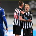 Newcastle United midfielder Sean Longstaff and his brother Matty in January 2021. (Pic: Getty Images)
