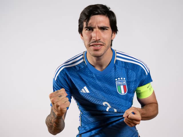 Newcastle United new signing Sandro Tonali. session at Centro di Preparazione Olimpica on June 15, 2023 in Tirrenia, Italy. (Photo by Tullio M. Puglia/Getty Images)