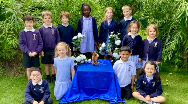 Pupils of St Gregory’s Catholic Primary School, South Shields.