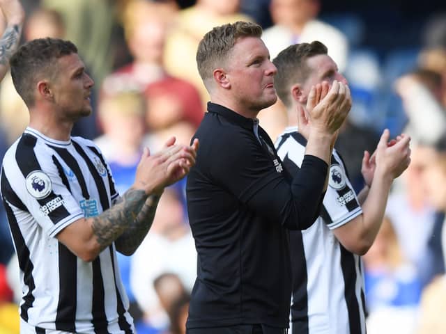 Newcastle United head coach Eddie Howe.  (Photo by Alex Davidson/Getty Images)