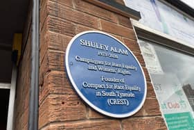The Blue Plaque for Shuley Alam on Fowler Street, in South Shields.