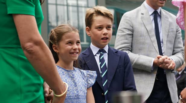 Princess Charlotte and Prince George were at the Wimbledon 2023 men’s final - Credit: Getty