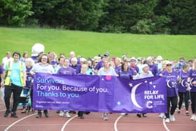 Survivors march at Cancer Research UK Relay for Life Jarrow