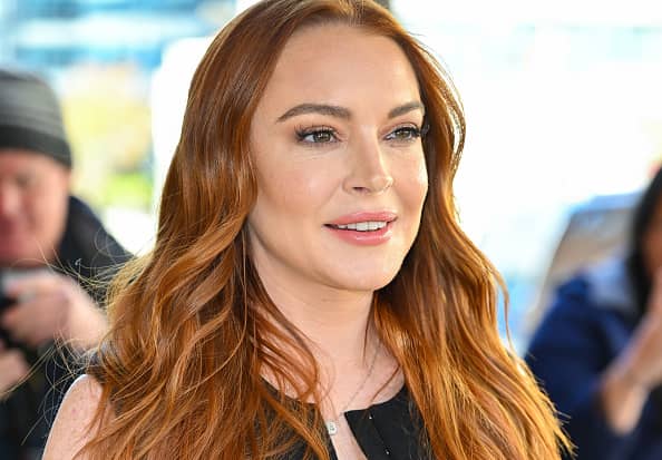Lindsay Lohan has welcomed her first child with husband, Bader Shammas (Photo by James Devaney/GC Images)
