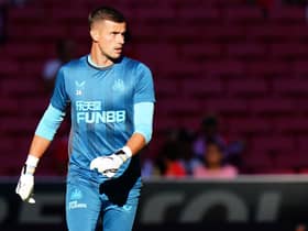 Newcastle United goalkeeper Karl Darlow.  (Photo by Gualter Fatia/Getty Images)