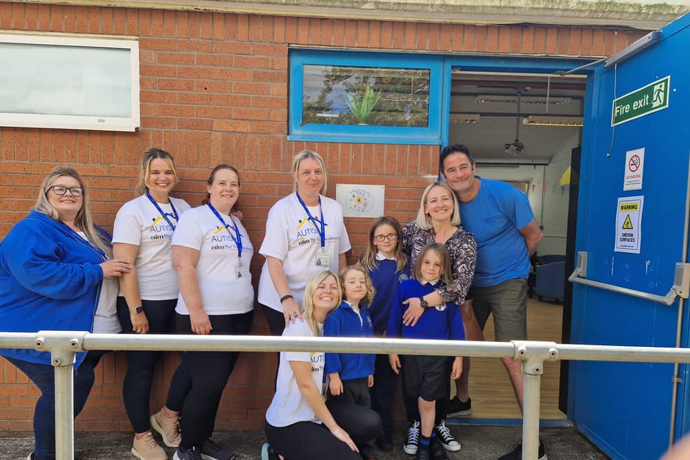 From left: Jay Brunton, Katherine McBride, Sheila Fish, Fiona Richards, Alice Urwin, Emil (middle child), who named the garden, and his family.
