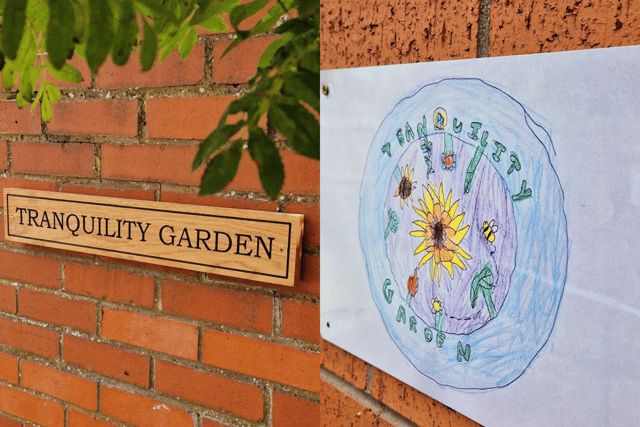 The name and logo of the garden is proudly on display.