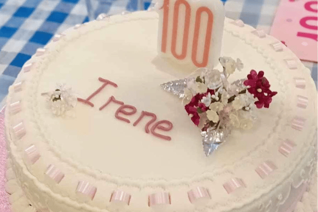 Irene’s 100th birthday cake.