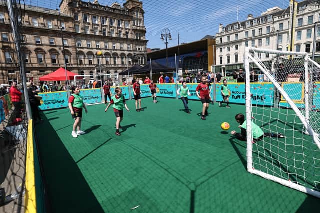 A McDonald's Football Festival Event at George Square, on May 29, 2023, in Glasgow, Scotland. (Photo by Ross MacDonald / SNS Group)