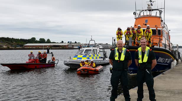 Tyne and Wear’s emergency services have united to spread the message of water safety. Photo: TWFRS.
