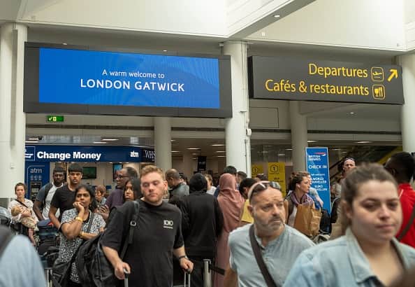 Passengers at Gatwick Airport were left stranded after multiple flights were cancelled. (Photo by: Andy Soloman/UCG/Universal Images Group via Getty Images)