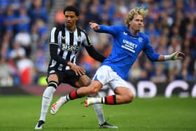 Jamal Lewis in action for Newcastle United in pre-season.  