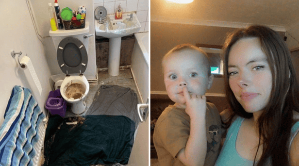 Young mum, 22 horrified as Norwich council flat floods with ‘thick brown’ human waste