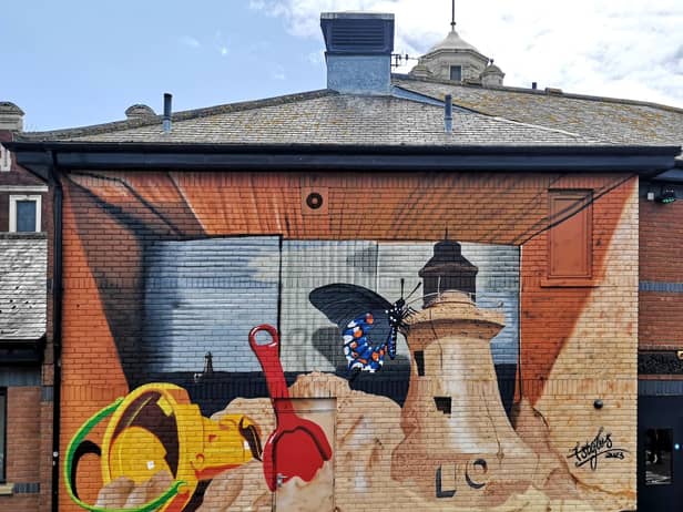 Hogarth’s brand-new mural, which was created by Frank Styles.