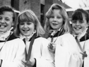 These choir members of St Mark's and St Cuthbert's Church, Quarry Lane won the Dean's Award from the Royal School of Church Music in 1991. Pictured left to right are: Rachel Matheson, Caroline Smith, Ashleigh Simpson and Kate Matheson. Photo: Shields Gazette