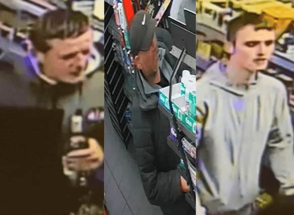 Police have released the images of three men who they want to trace in connection with a South Shields burglary. Photo: Northumbria Police.